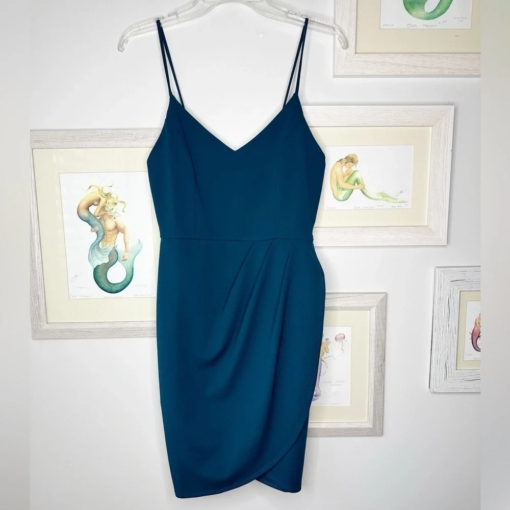 Lulus New Teal Blue Forever Your Girl Bodycon Sleeveless Mini Dress Women’s M - Picture 3 of 9